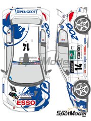 DECALS 1/18 REF 846 PEUGEOT 309 GTI DELECOUR RALLYE TOUR DE CORSE 1989 RALLY WRC 