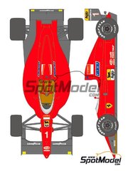 Shunko Models: Marking / livery 1/12 scale - Ferrari 641/2 F1-90 Scuderia Ferrari Team sponsored by Marlboro Agip Fiat #1, 2 - Alain Prost (FR), Nigel Ernest James Mansell (GB) - FIA Formula 1 World Championship 1990 - water slide decals and assembly instructions - for Tamiya references TAM12027 and TAM12030