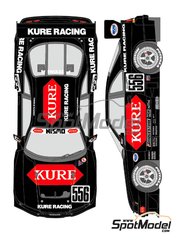 Shunko Models: Marking / livery 1/24 scale - Nissan Nismo GT-R Kure Racing #556 - Japanese Grand Touring Car Championship (JGTC) 1996 - water slide decals and placement instructions