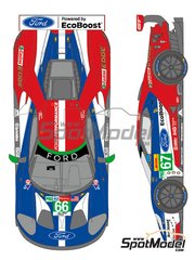 Shunko Models: Marking / livery 1/24 scale - Ford GT Ford Chip Ganassi UK Team #66, 67 - Stefan Mcke (DE) + Olivier Pla (FR) + Billy Johnson (US), Andy Priaulx (GB) + Harry Tincknell (GB) + Tony Kanaan (BR) - 24 Hours Le Mans, SPA 6 Hours 2018 - water slide decals and assembly instructions - for Revell references REV07041 and 85-4418