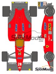 Shunko Models: Marking / livery 1/24 scale - Ferrari F187 Scuderia Ferrari Team sponsored by Marlboro #27, 28 - Michele Alboreto (IT), Gerhard Berger (AT) - FIA Formula 1 World Championship 1988 - water slide decals and assembly instructions - for Protar kit image