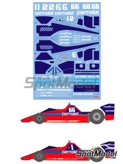 Shunko Models: Marking / livery 1/20 scale - Brabham Alfa Romeo BT46 Brabham Racing Organisation Team sponsored by Parmalat #1, 2, 66 - Niki Lauda (AT), John Watson (GB) - FIA Formula 1 World Championship 1978 and 1979 - water slide decals and assembly instructions - for Tamiya references TAM20007 and TAM20050