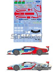 Shunko Models: Marking / livery 1/24 scale - Ford GT GT USA Team #68, 69 - 24 Hours Le Mans 2019 - water slide decals, assembly instructions and painting instructions - for Revell references REV07041 and 85-4418