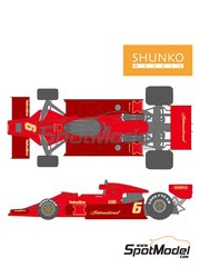 Shunko Models: Marking / livery 1/20 scale - Lotus Ford Type 78 Lotus Team sponsored by Imperial International #6 - Gunnar Nilsson (SE) - Japanese Formula 1 Grand Prix 1977 - water slide decals, assembly instructions, painting instructions and tobacco sponsor decals - for Tamiya references TAM20004 and TAM20065