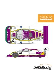 Shunko Models: Marking / livery 1/24 scale - Jaguar XJR-8 Sprint Type Works Team sponsored by Silk Cut #4, 5 - FIA World Sports-Prototype Championship (WSPC) 1987 - water slide decals, assembly instructions and tobacco sponsor decals - for Hasegawa references 20281 and 20418 image