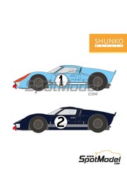 Décal Ford GT40 Le Mans Test 1964 9 10 1:32 1:24 1:43 1:18 64 87... 