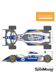 DECALS Damon Hill 1994 Williams FW16 ROTHMANS 1:43 Formula 1 Car Collections 