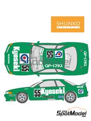 Shunko Models: Marking / livery 1/12 scale - Nissan Skyline GT-R Group A Nismo Team sponsored by Kyoseki #55 - Anders Olofsson (SE) + Takayuki Kinoshita (JP), Toshio Suzuki (JP) + Akira Iida (JP) - Japan Touring Car Championship (JTCC) 1992 and 1993 - water slide decals and assembly instructions - for Fujimi references FJ14101, 141015, FJ14103, FJ14107, FJ14113, FJ14114, FJ14115, FJ141756, FJ141848, FJ14194, FJ14199, FJ14202 and FJ14209 image