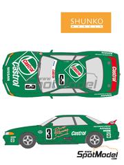 Shunko Models: Marking / livery 1/24 scale - Nissan Skyline GT-R Group N Nissan Motorsports International Team sponsored by Castrol #3 - Hideo Fukuyama (JP) + Akira Iida (JP) - N1 Endurance Series 1992 - water slide decals and assembly instructions - for Tamiya reference TAM24111 image