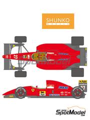 Shunko Models: Marking / livery 1/20 scale - Ferrari F92AT Scuderia Ferrari Team #27, 28 - Jean Alesi (FR), Nicola Larini (IT) - Japanese Formula 1 Grand Prix, Fiorano test 1992 - water slide decals, placement instructions and tobacco sponsor decals - for Fujimi references FJ090542, 09054, GPSP-8, FJ09084, GPSP-15, FJ090894, 09089 and GPSP-17