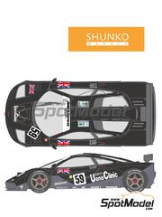Shunko Models: Marking / livery 1/24 scale - McLaren F1 GTR Kokusai Kaihatsu UK Racing Team sponsored by Ueno Clinic #59 - Jyrki Juhani 'JJ Lehto' Jarvilehto (FI) + Yannick Dalmas (FR) + Masanori Sekiya (JP) - 24 Hours Le Mans 1995 - water slide decals and placement instructions - for Fujimi references FJ125985, RS-23, FJ125992, FJ126012 and FJ126029