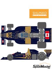 Shunko Models: Decoracin escala 1/12 - Wolf WR1 & WR3 Equipo Walter Wolf Racing patrocinado por Personal N 20 - Jody Scheckter (ZA) - Gran Premio de Argentina de Formula 1, Gran Premio de Frmula 1 de Canada, Gran Premio de Frmula 1 de Japn, Gran Premio de Formula 1 de Mnaco 1977 y 1978 - calcas de agua e instrucciones de colocacin - para las referencias de Tamiya TAM12024, BS1224 y TAM12044