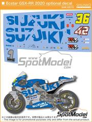 Shunko Models: Marking / livery 1/12 scale - Suzuki GSX-RR Suzuki Ecstar Team #1, 36, 42 - Joan Mir (ES), Alex Rins (ES) - Motorcycle World Championship 2020 - water slide decals and assembly instructions - for Tamiya reference TAM14139