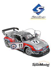Solido: Diecast model car 1/18 scale - Porsche 911 RWB Bodykit Martini Gray #11 2020 - metal parts, plastic parts and rubber parts