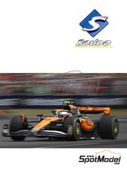 Solido: Diecast model car 1/18 scale - McLaren Mercedes MCL60 McLaren F1 Team sponsored by Chrome, Vuse #4 - Lando Norris (GB) - Monaco Formula 1 Grand Prix 2023 - metal parts, plastic parts and rubber parts