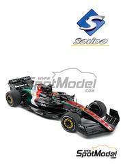 Solido: Diecast model car 1/18 scale - Alfa Romeo Ferrari C43 sponsored by Stake #77 - Valtteri Bottas (FI) - Italian Formula 1 Grand Prix 2023 - metal parts, plastic parts and rubber parts image