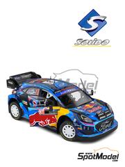 Solido: Diecast model car 1/18 scale - Ford Puma Rally1 Hybrid M-Sport Ford WRT Team sponsored by Castrol #8 - Ott T&auml;nak (EE) + Martin J&auml;rveoja (EE) - Svezia Sweden Rally 2023 - metal parts, plastic parts and rubber parts image