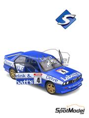 Solido: Diecast model car 1/18 scale - BMW M3 E30 Vic Lee Motorsport Team sponsored by Labbat's #4 - Tim Harvey (GB) - British Touring Car Championship - BTCC 1991 - metal parts, plastic parts and rubber parts