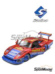 Solido: Diecast model car 1/18 scale - Porsche 935 Moby Dick sponsored by Momo, Kreepy Krauly #30 - Sarel van der Merwe (ZA) + Gianpiero Moretti (IT) - 6 Hours Mid Ohio 1983 - metal parts, plastic parts and rubber parts