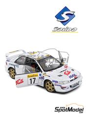 Solido: Diecast model car 1/18 scale - Subaru Impreza WRC 22B S5 Cilti Sport Team #17 - Gilles Panizzi (FR) + Herv Panizzi (FR) - Monte Carlo Rally - Rallye Automobile de Monte-Carlo 1999 - metal parts, plastic parts and rubber parts
