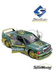 Solido: Diecast model car 1/18 scale - Mercedes Benz 190E 2.5 16V Evo2 Zakspeed Team sponsored by Diebels Alt #18 - Kurt Thiim (DK) - DTM - Deutsche Tourenwagen Masters 1992 - metal parts, plastic parts and rubber parts