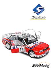 Solido: Diecast model car 1/18 scale - BMW E30 M3 sponsored by Fina #14 - Marc Duez (BE) - Belgian Procar 1993 - metal parts, plastic parts and rubber parts
