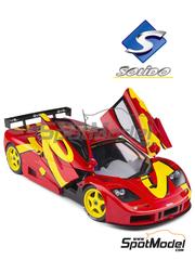 Solido: Diecast model car 1/18 scale - McLaren F1 GTR Short Tail - Press version 1996 - metal parts, plastic parts and rubber parts