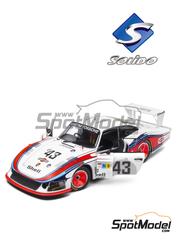 Solido: Diecast model car 1/18 scale - Porsche 935 Moby Dick Martini Racing Porsche System Team #43 - Manfred Schurti (LI) + Rolf Stommelen (DE) - 24 Hours Le Mans 1978 - metal parts, plastic parts and rubber parts image