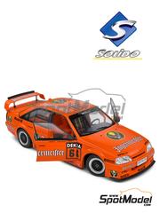 Solido: Diecast model car 1/18 scale - Opel Omega Evo 500 sponsored by Jagermeister #66 - Peter Oberndorfer (DE) - DTM - Deutsche Tourenwagen Masters 1991 - metal parts, plastic parts and rubber parts image