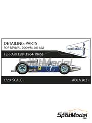 Stone Models: Detail up set 1/20 scale - Ferrari 158 - 3D printed parts - for Revival kits 2009/M and 2011/M