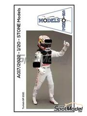 Stone Models: Figure 1/20 scale - Max Verstappen figure 1 - 3D printed parts, water slide decals manufactured with digital technology and other materials - 1 units
