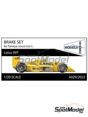 Stone Models: Brakes 1/20 scale - Lotus Honda 99T - 3D printed parts and water slide decals manufactured with digital technology - for Tamiya references TAM20020 and TAM20057
