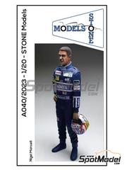 Stone Models: Figure 1/20 scale - Nigel Mansell - 3D printed parts, water slide decals manufactured with digital technology, assembly instructions and tobacco sponsor decals - 1 units