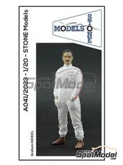 Stone Models: Figure 1/20 scale - Graham Hill - 3D printed parts, water slide decals manufactured with digital technology and assembly instructions - 1 units image