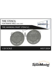 Stone Models: Logotypes 1/20 scale - Goodyear Tire paint stencils (1993-1997) - 3D printed parts - for Tamiya references TAM20038, TAM20039, TAM20042, TAM20045 and TAM25172
