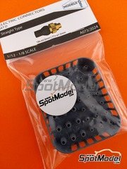 Stone Models: Detail 1/12 scale - Electric Connectors - Set D - 3D printed parts - 18 + 21 units