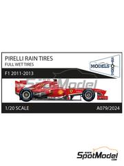 Stone Models: Tyre set 1/20 scale - Pirelli Rain Tires (2011-2013) - 3D printed parts - 4 units image