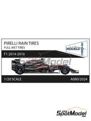 Stone Models: Tyre set 1/20 scale - Pirelli Rain Tires (2014-2016) - 3D printed parts - 4 units