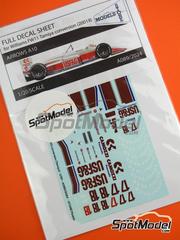 Stone Models: Marking / livery 1/20 scale - Arrows Megatron A10 sponsored by USF&G, Camozzi #17, 18 - Derek Warwick (GB), Eddie Cheever (US) - FIA Formula 1 World Championship 1987 - water slide decals manufactured with digital technology and placement instructions - for Tamiya reference TAM20019 image