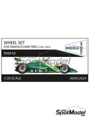 Stone Models: Rims 1/20 scale - BBS Rims for RAM Cosworth 03 - 3D printed parts - 2 + 2 units