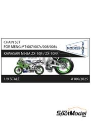 Stone Models: Chain set 1/9 scale - Kawasaki Ninja ZX-10R - 3D printed parts - for Meng Model reference MT-007