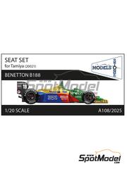 Stone Models: Seat 1/20 scale - Benetton Ford B188 - 3D printed parts - for Tamiya reference TAM20021