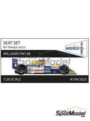 Stone Models: Seat 1/20 scale - Williams Renault FW13B - 3D printed parts - for Tamiya reference TAM20025