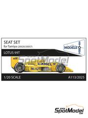 Stone Models: Seat 1/20 scale - Lotus Honda 99T - 3D printed parts - for Tamiya references TAM20020 and TAM20057