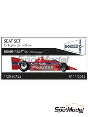 Stone Models: Seat 1/20 scale - Brabham BT46 Prototype 1977 - 3D printed parts - for Fujimi references FJ091853 and GP-58