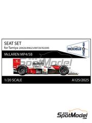 Stone Models: Asientos escala 1/20 - McLaren Honda MP4/5B - piezas impresas en 3D - para las referencias de Tamiya TAM20026, TAM89720 y TAM92209