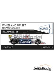 Stone Models: Rims and tyres set 1/20 scale - Toleman Hart TG184 - 3D printed parts - for Model Factory Hiro references MFH-K060, K-060, MFH-K061 and K-061 - 2 + 2 units image