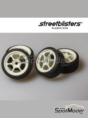 StreetBlisters: Set de llantas y neumticos escala 1/24 - SB-RG 16 pulgadas - piezas de plstico, piezas de goma y otros materiales - 4 unidades