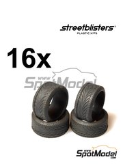 StreetBlisters: Neumticos escala 1/24 - SB-TIR 16 pulgadas - piezas de goma - 16 unidades