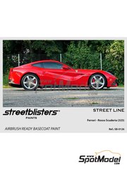 StreetBlisters: Pintura para aergrafo - Rojo Ferrari Rosso Scuderia - codigo 323 - 1 x 30ml